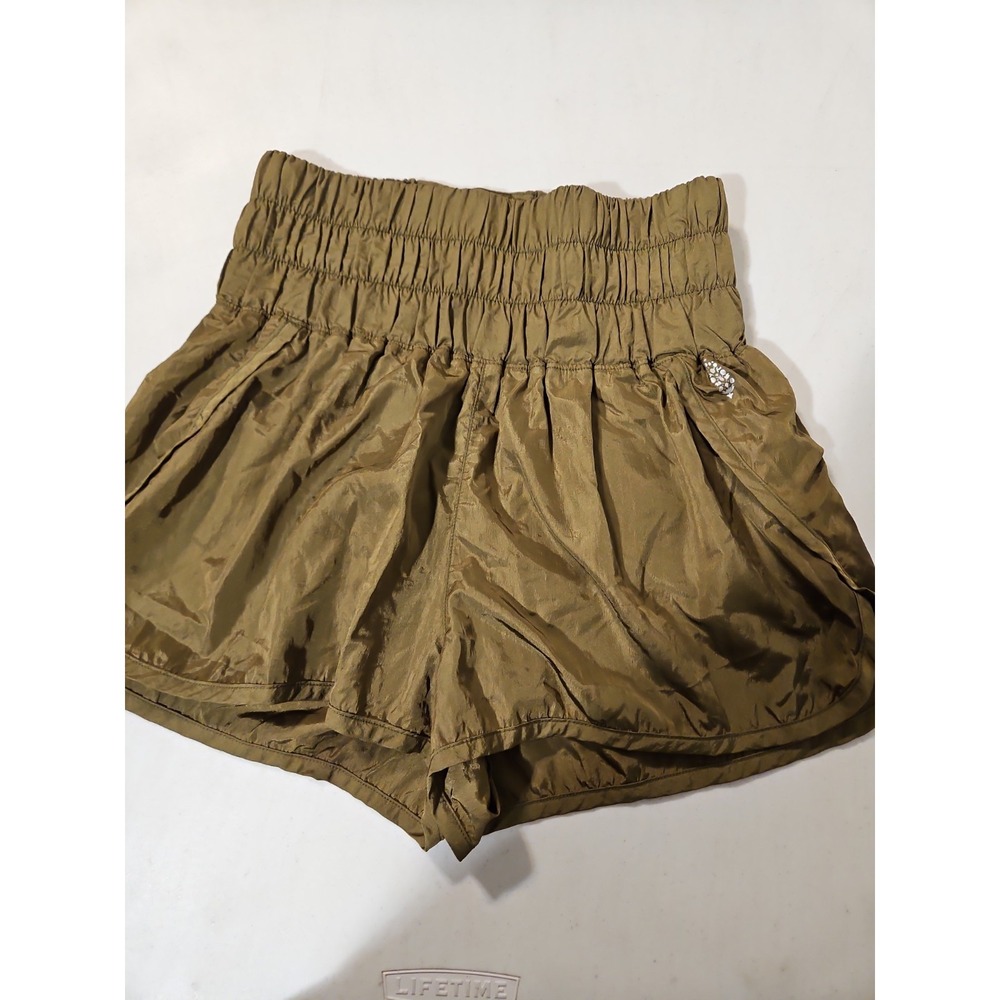 Free People Movement Olive Green Running Short Womens Medium Lined Athletic(1810